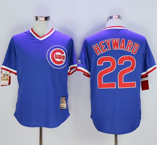 Cubs #22 Jason Heyward Blue Cooperstown Stitched MLB Jersey - Click Image to Close
